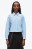 CROPPED SHIRT WITH EMBROIDERED COLLAR