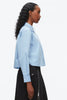 CROPPED SHIRT WITH EMBROIDERED COLLAR