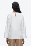 TIE FRONT POPLIN SHIRT