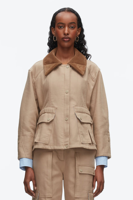 CROPPED FLOUNCE BARN JACKET