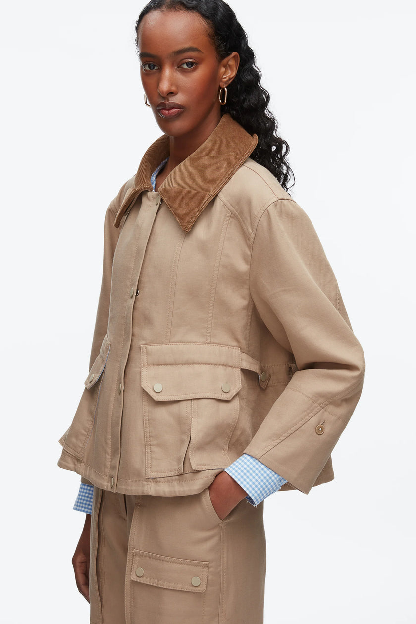 CROPPED FLOUNCE BARN JACKET