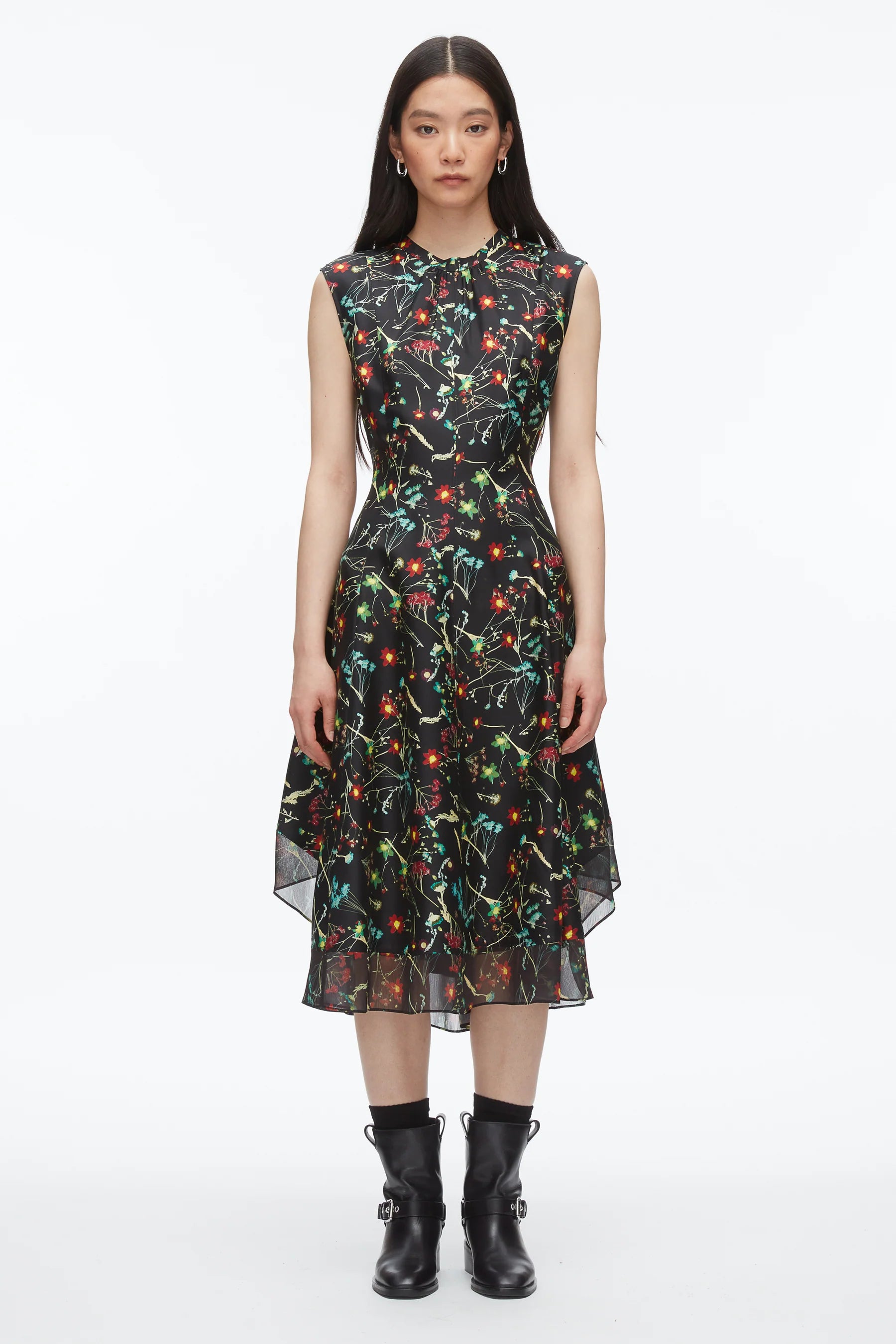 BLISS FLORAL SLEEVELESS DRESS