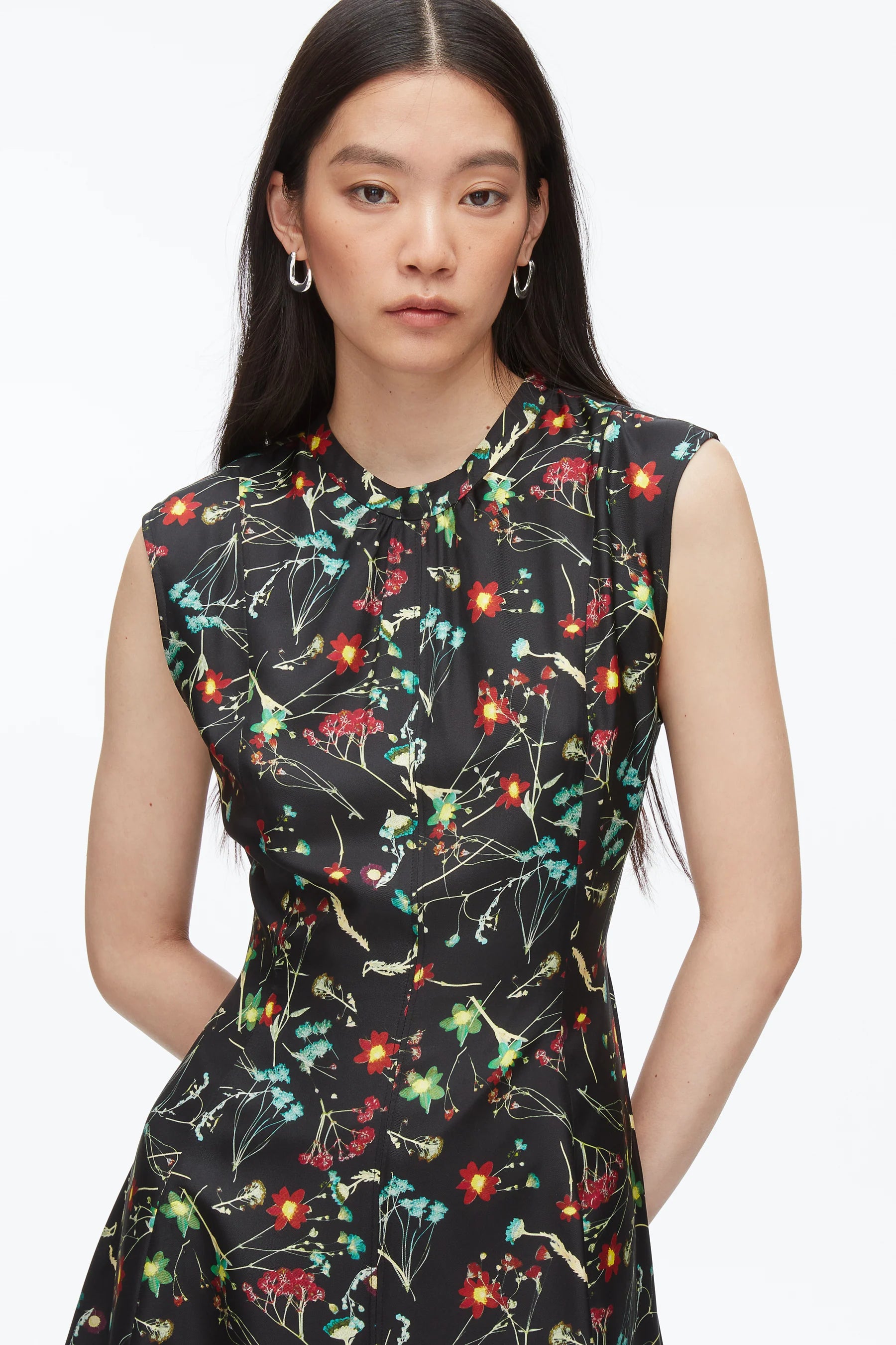 BLISS FLORAL SLEEVELESS DRESS