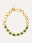 RECTANGLE CRYSTAL CHAIN LINK NECKLACE