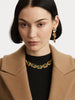 RECTANGLE CRYSTAL CHAIN LINK NECKLACE