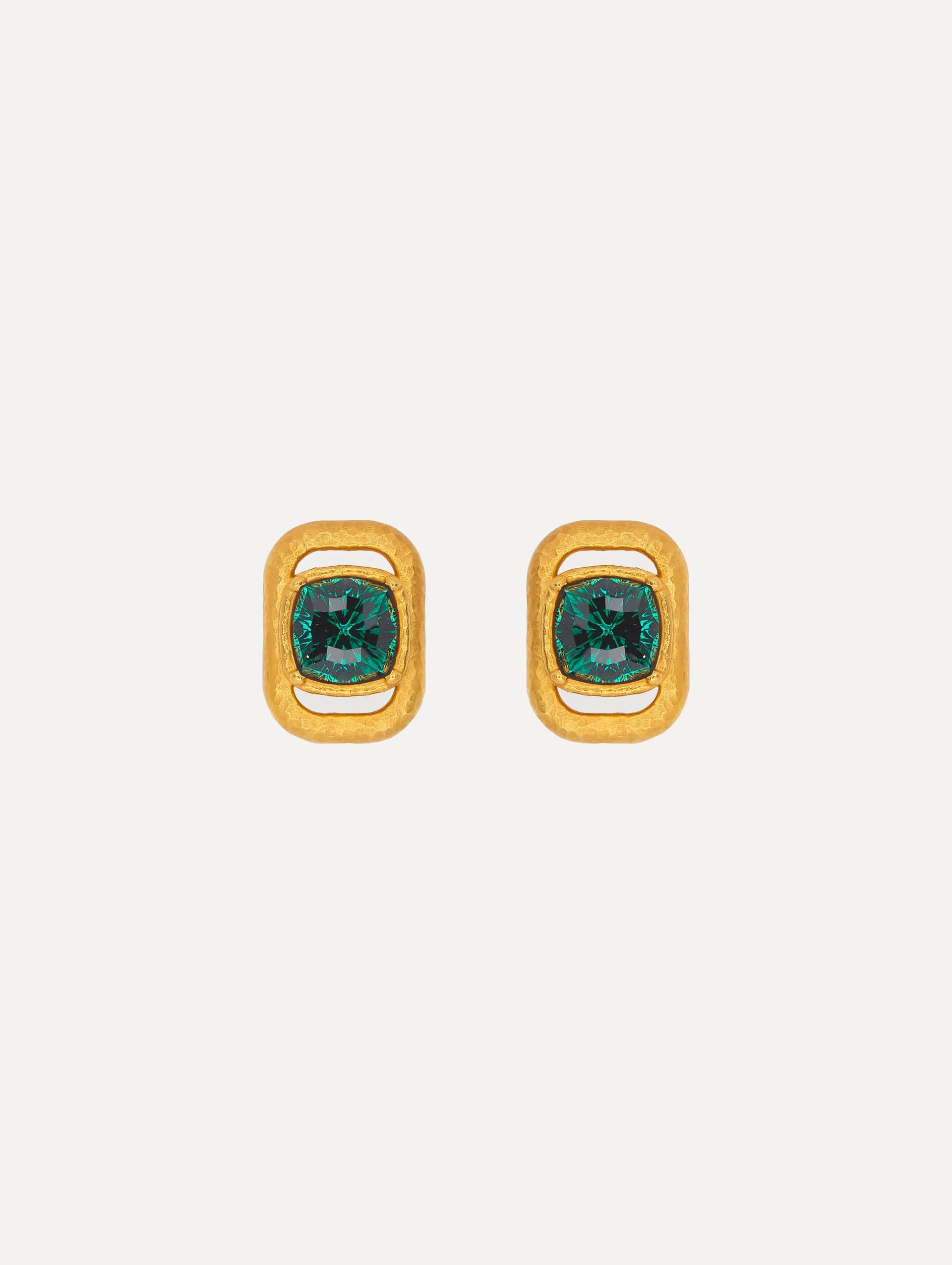 RECTANGLE STUD CLIP ON EARRINGS