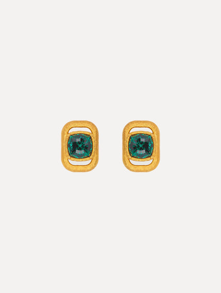 RECTANGLE STUD CLIP ON EARRINGS