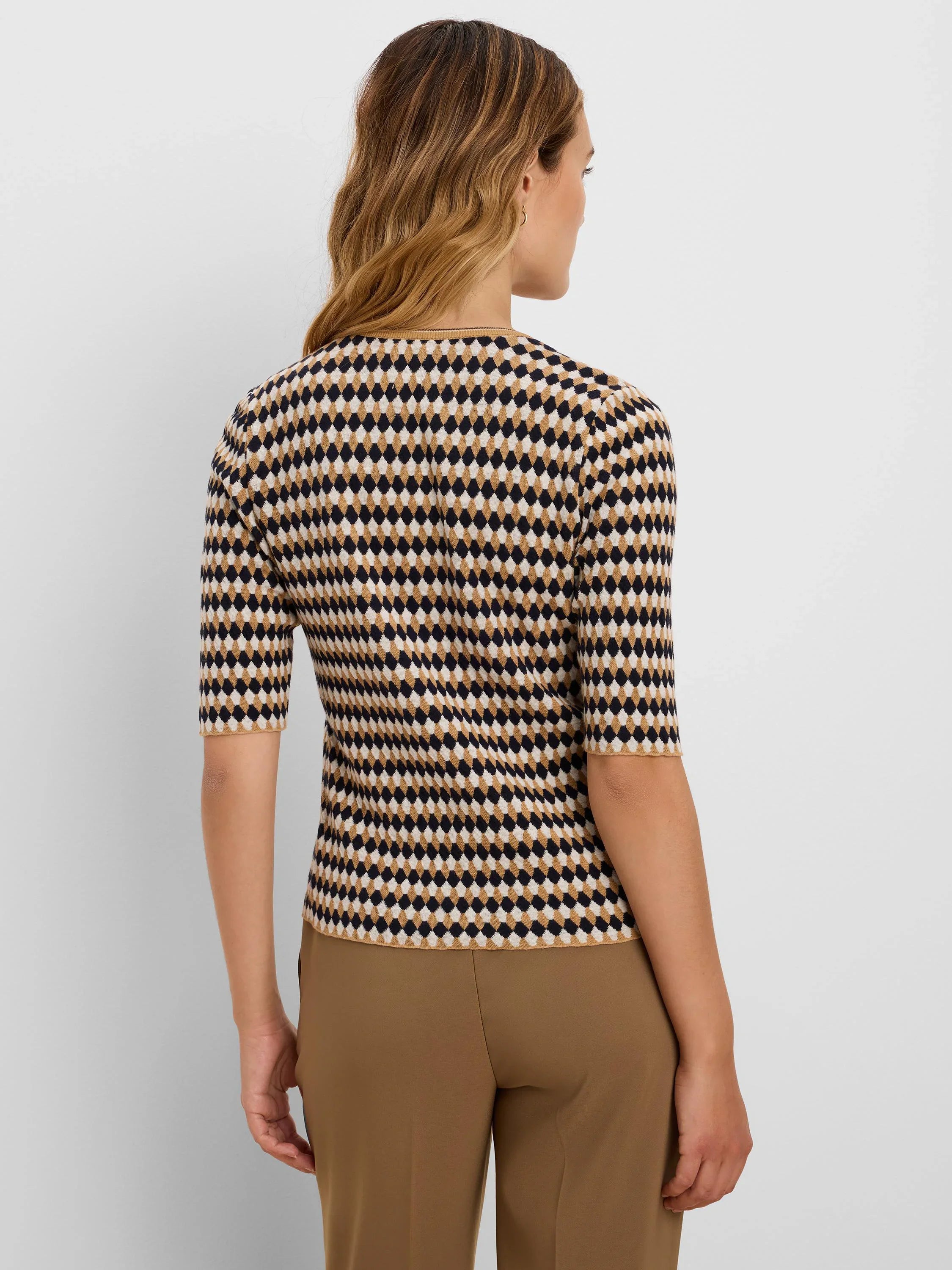 ANGLED JACQUARD SWEATER