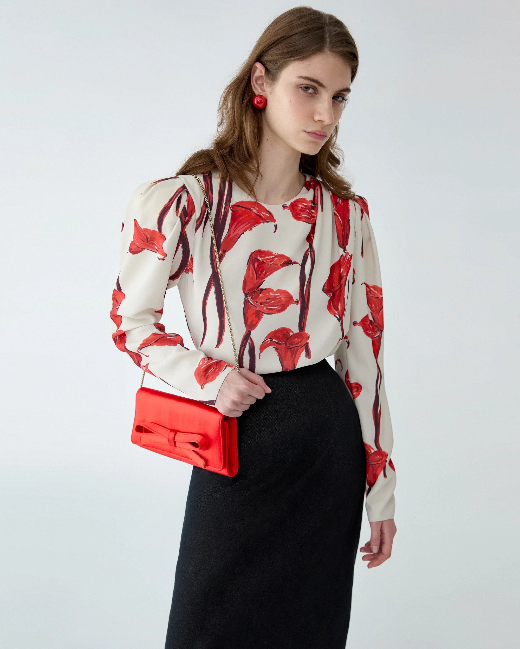 CALLA LILY PRINT BLOUSE