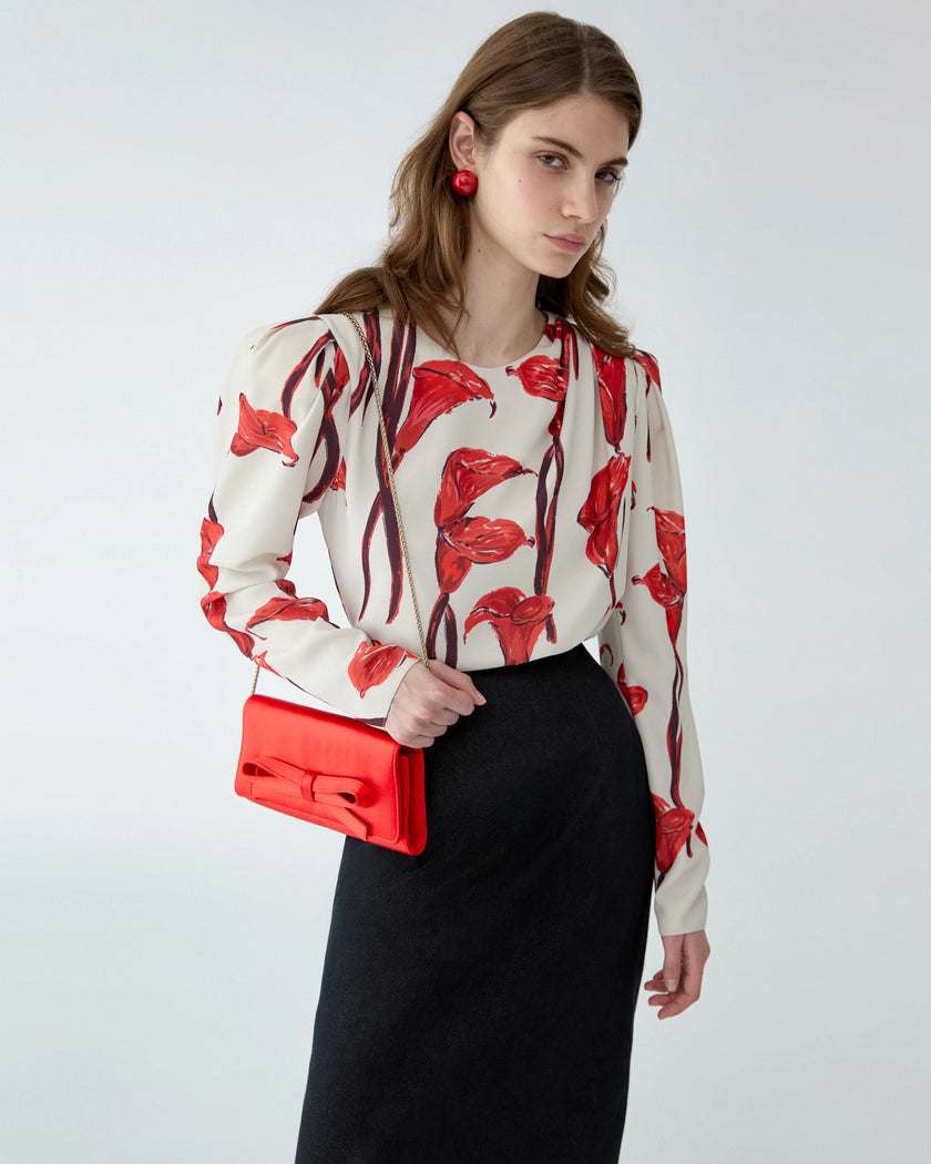 CALLA LILY PRINT BLOUSE