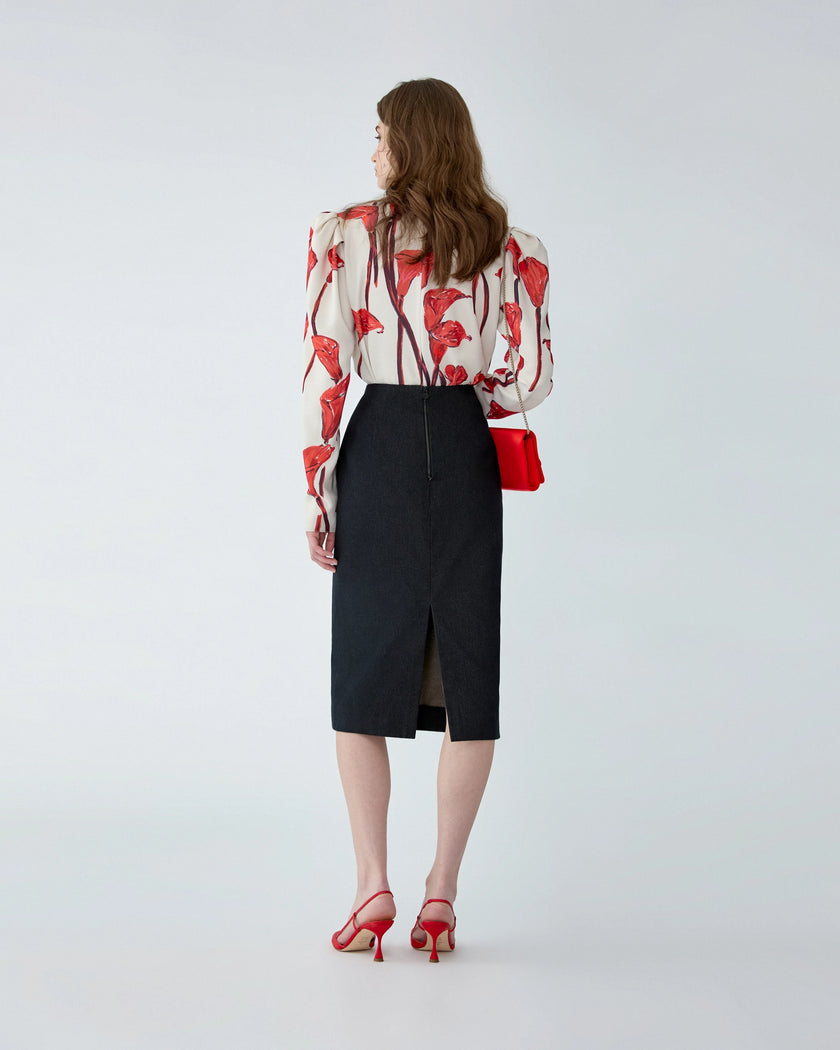 CALLA LILY PRINT BLOUSE