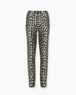 LEOPARD SPOT JACQUARD CIGARETTE PANTS