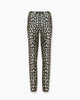 LEOPARD SPOT JACQUARD CIGARETTE PANTS