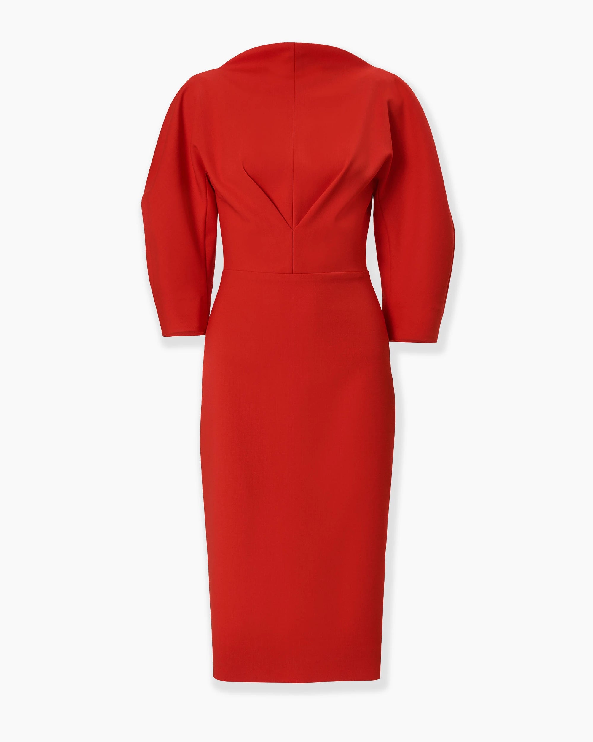 DRAPED NECK SHEATH DRESS