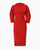 DRAPED NECK SHEATH DRESS