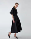 DENIM SHIRT DRESS IN BLACK DENIM
