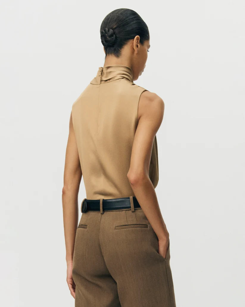 KAIA TOP IN KHAKI