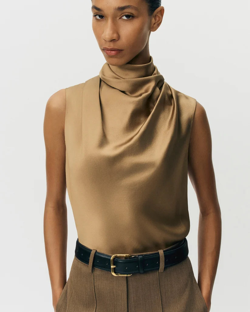 KAIA TOP IN KHAKI