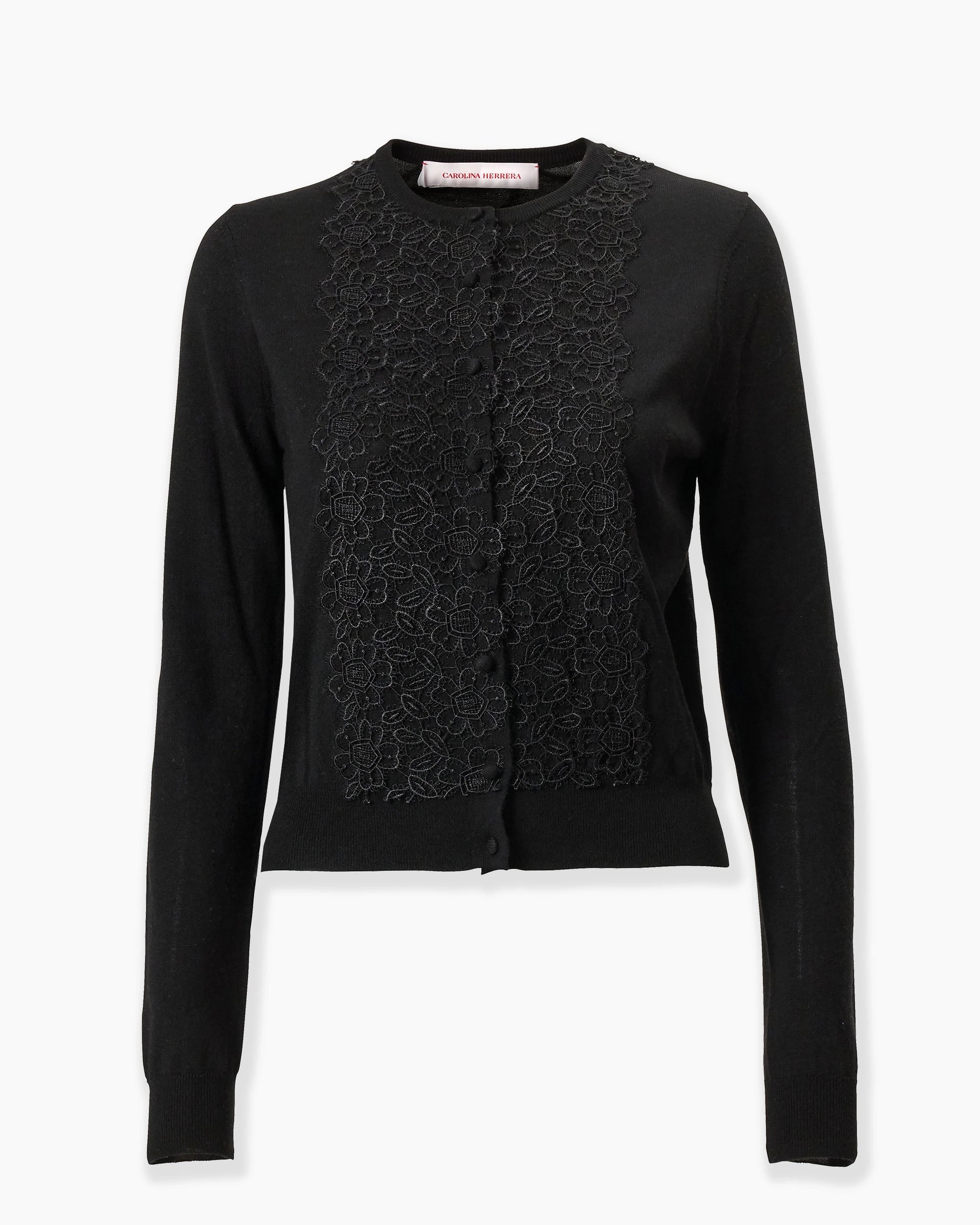 MERINO SILK CARDIGAN WITH LACE