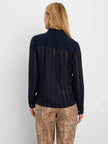 CHIFFON JACQUARD TUXEDO SHIRT