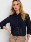 CHIFFON JACQUARD TUXEDO SHIRT