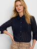 CHIFFON JACQUARD TUXEDO SHIRT