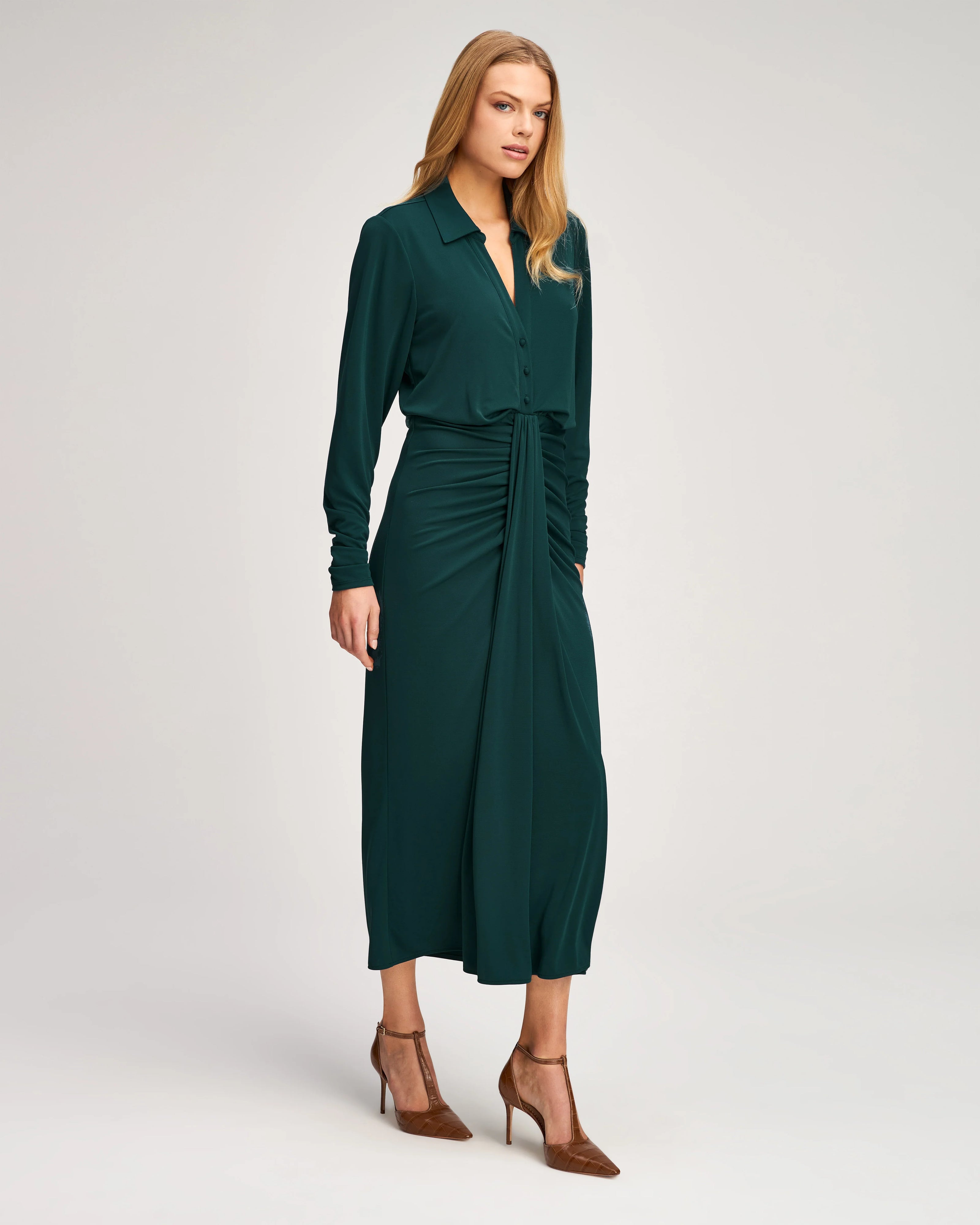 SEFERINA DRESS IN DEEP MALACHITE