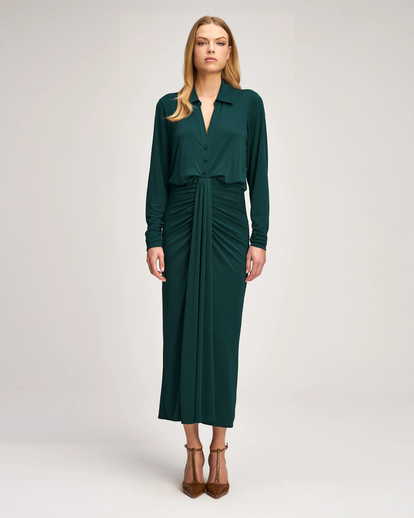 SEFERINA DRESS IN DEEP MALACHITE