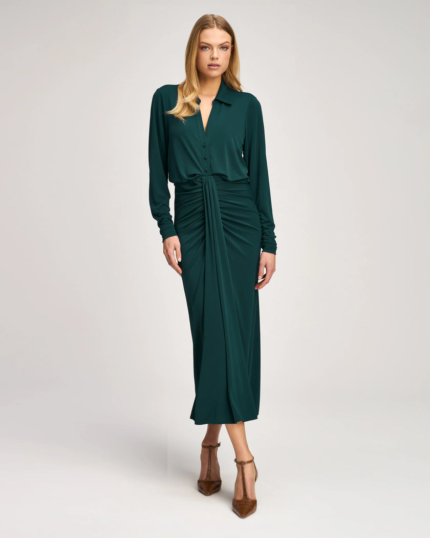 SEFERINA DRESS IN DEEP MALACHITE