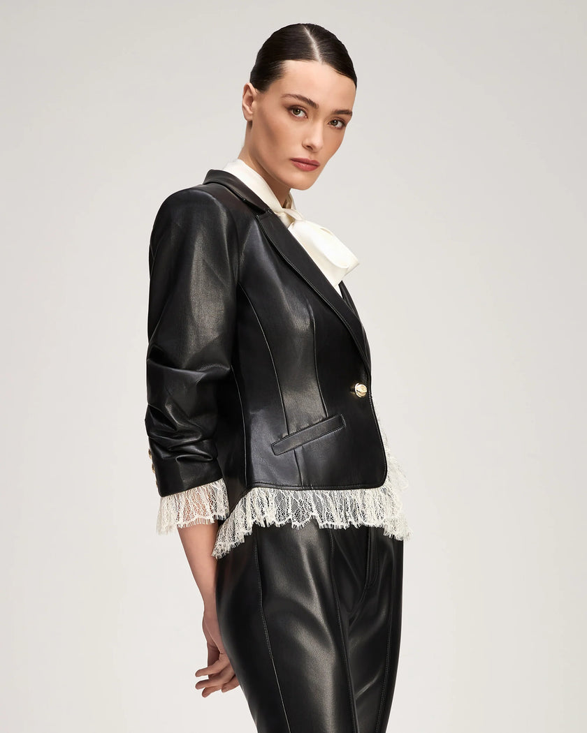 VEGAN LEATHER LE PETIT ROXIE BLAZER