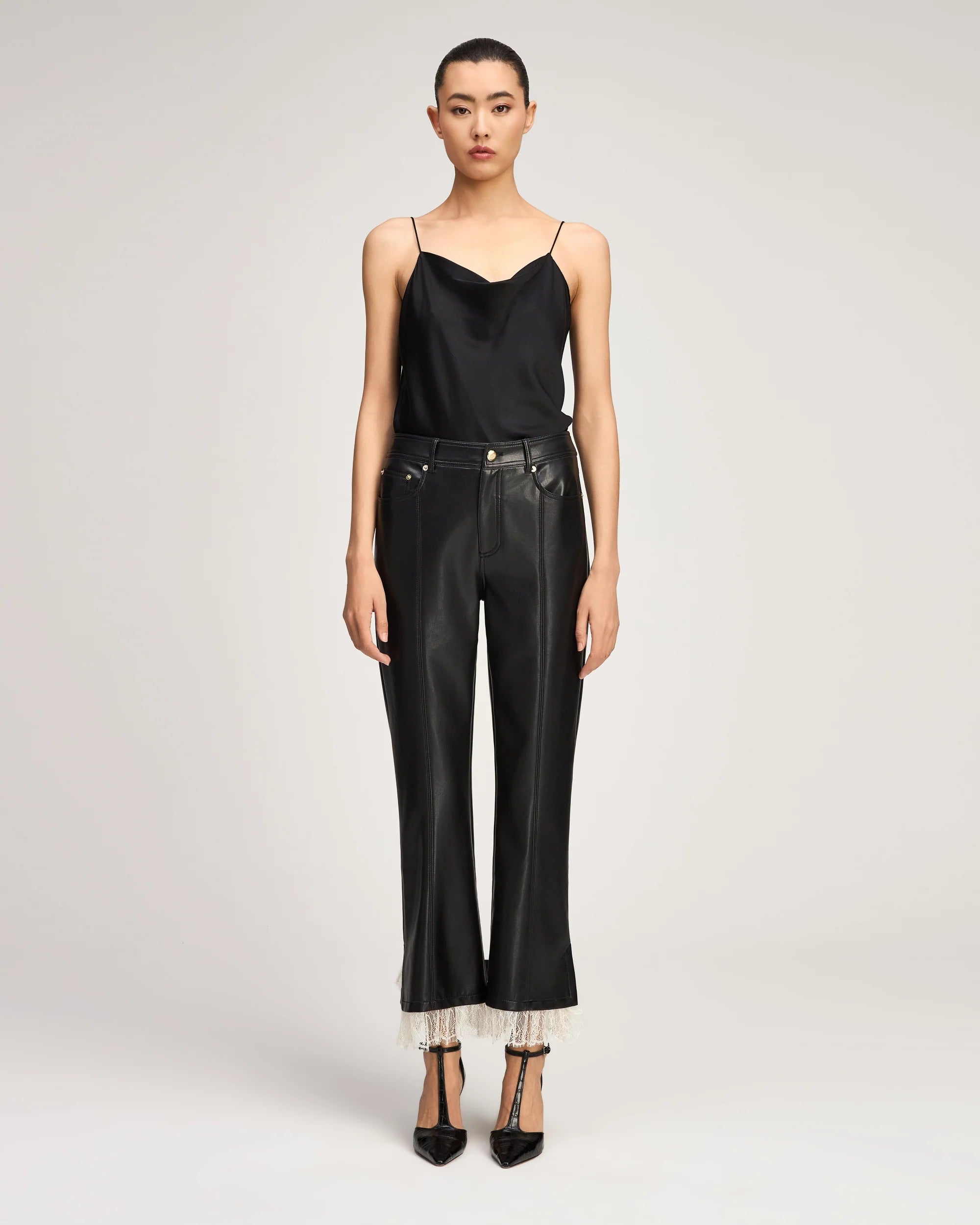 VEGAN LEATHER ROXIE LACE MAISIE PANT