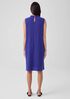 MOCK NECK DRESS WITH WOVEN PLISSE