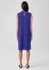 MOCK NECK DRESS WITH WOVEN PLISSE