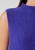 MOCK NECK DRESS WITH WOVEN PLISSE