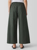 WASHED ORGANIC COTTON POPLIN WIDE LEG PANT