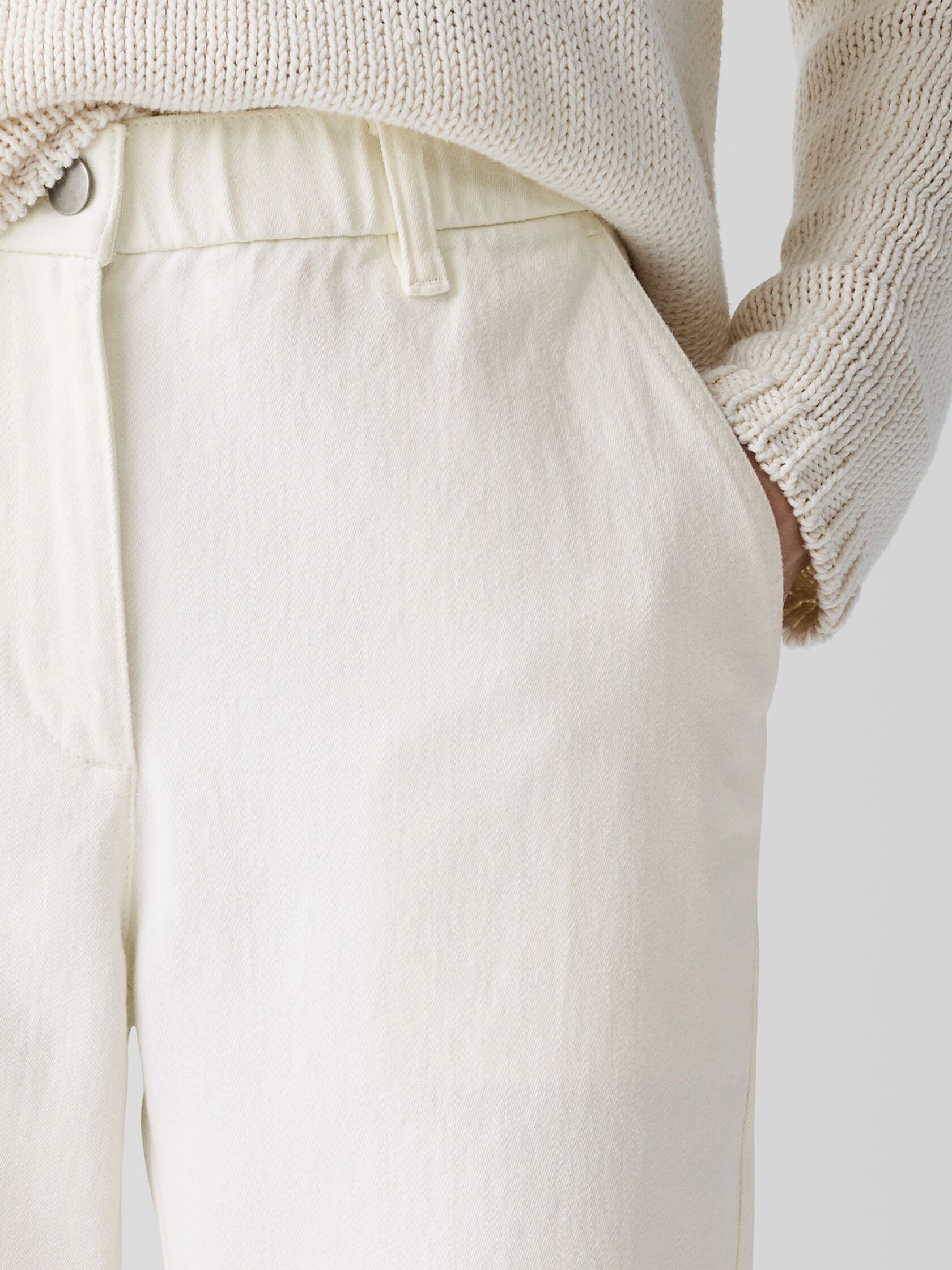 UNDYED UTILITY ORGANIC COTTON TAPERED PANT