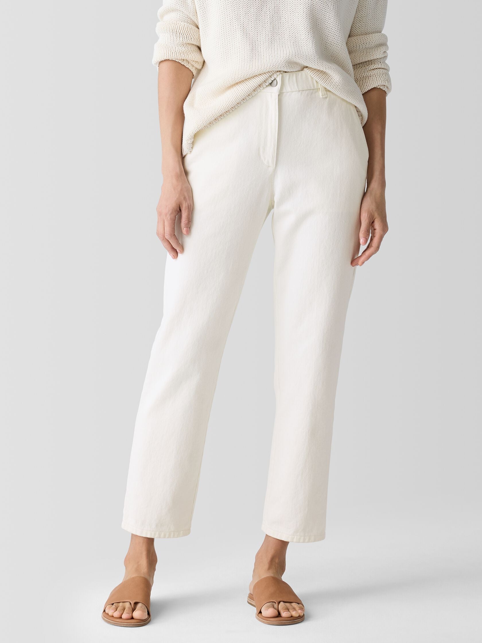 UNDYED UTILITY ORGANIC COTTON TAPERED PANT