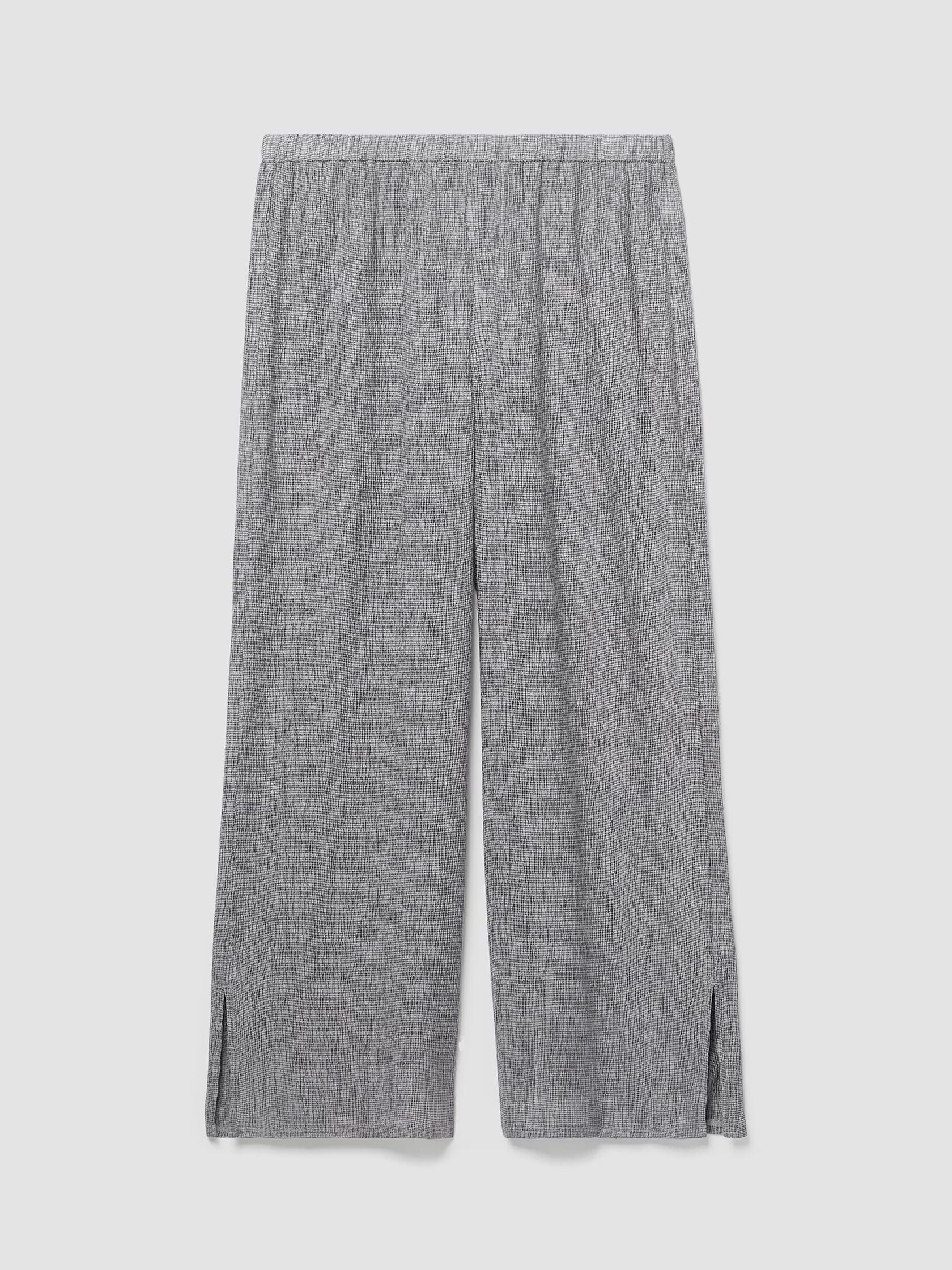 WOVEN PLISSE WIDE LEG PANT