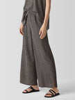 WOVEN PLISSE WIDE LEG PANT