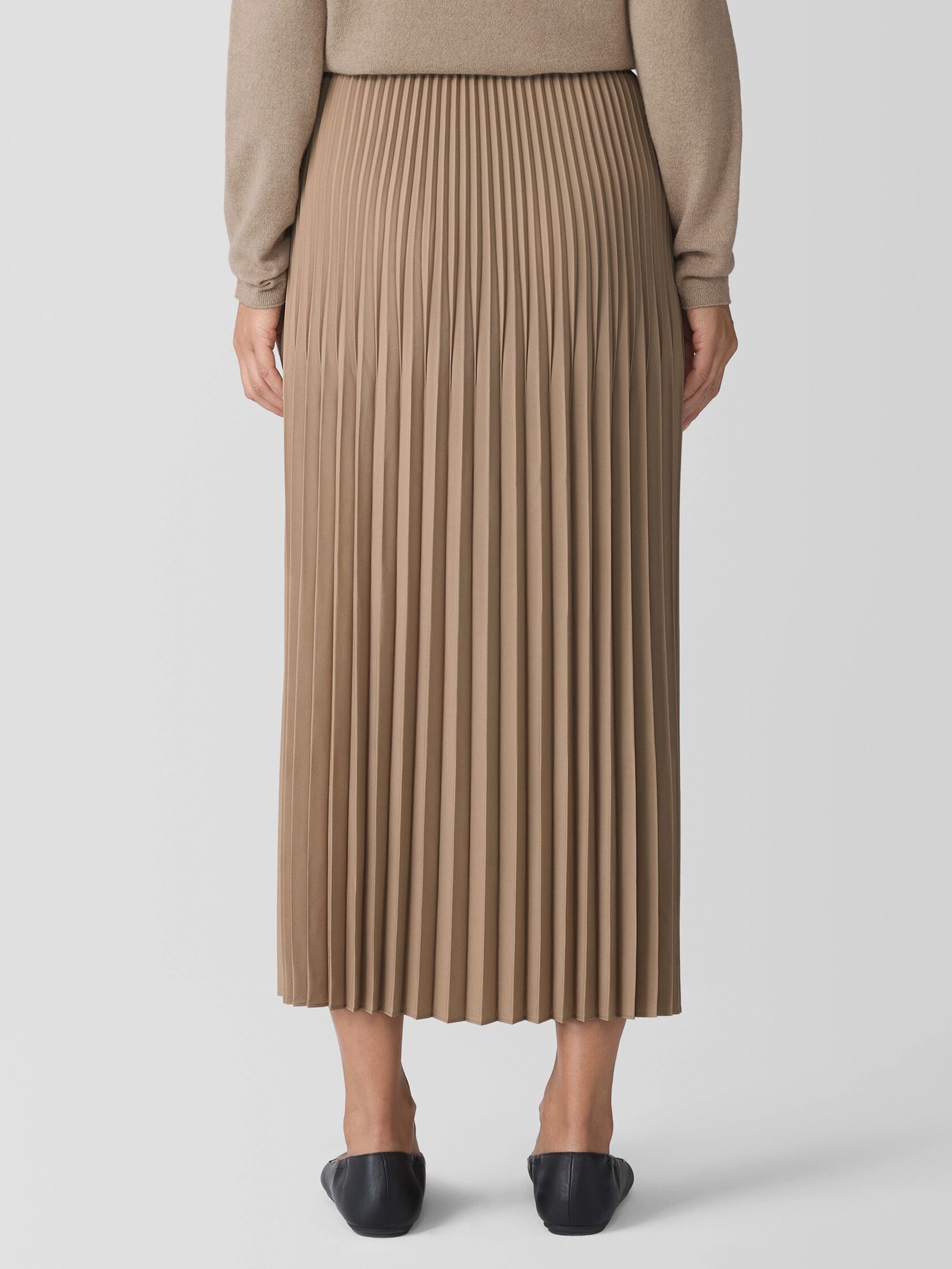 WOVEN WOOL SILK ALINE SKIRT