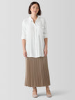 WOVEN WOOL SILK ALINE SKIRT