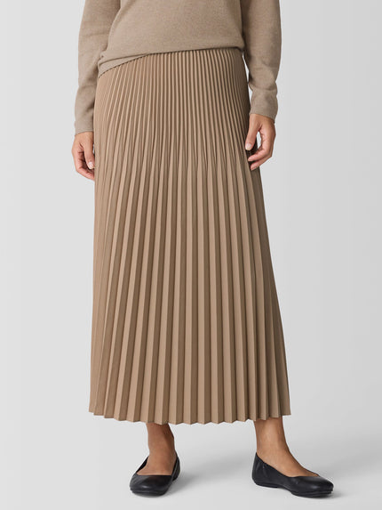 WOVEN WOOL SILK ALINE SKIRT