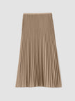 WOVEN WOOL SILK ALINE SKIRT