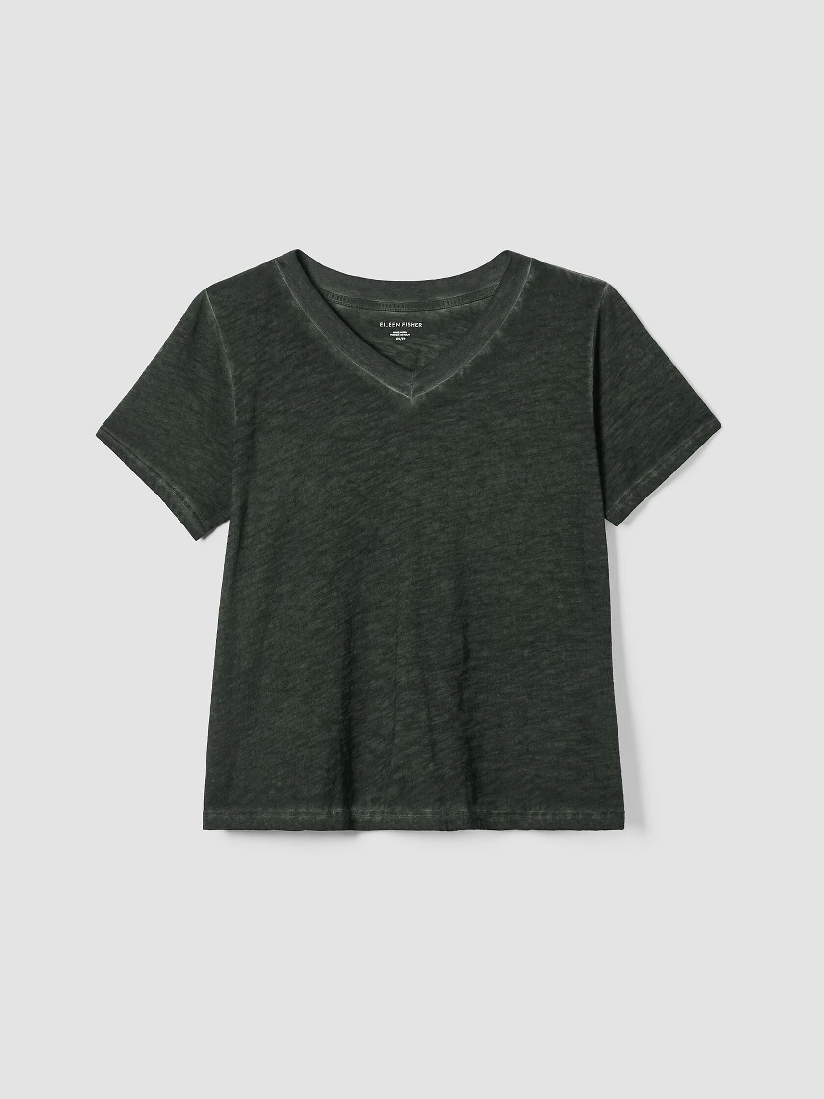 ORGANIC COTTON HAZY SLUB VNECK TEE