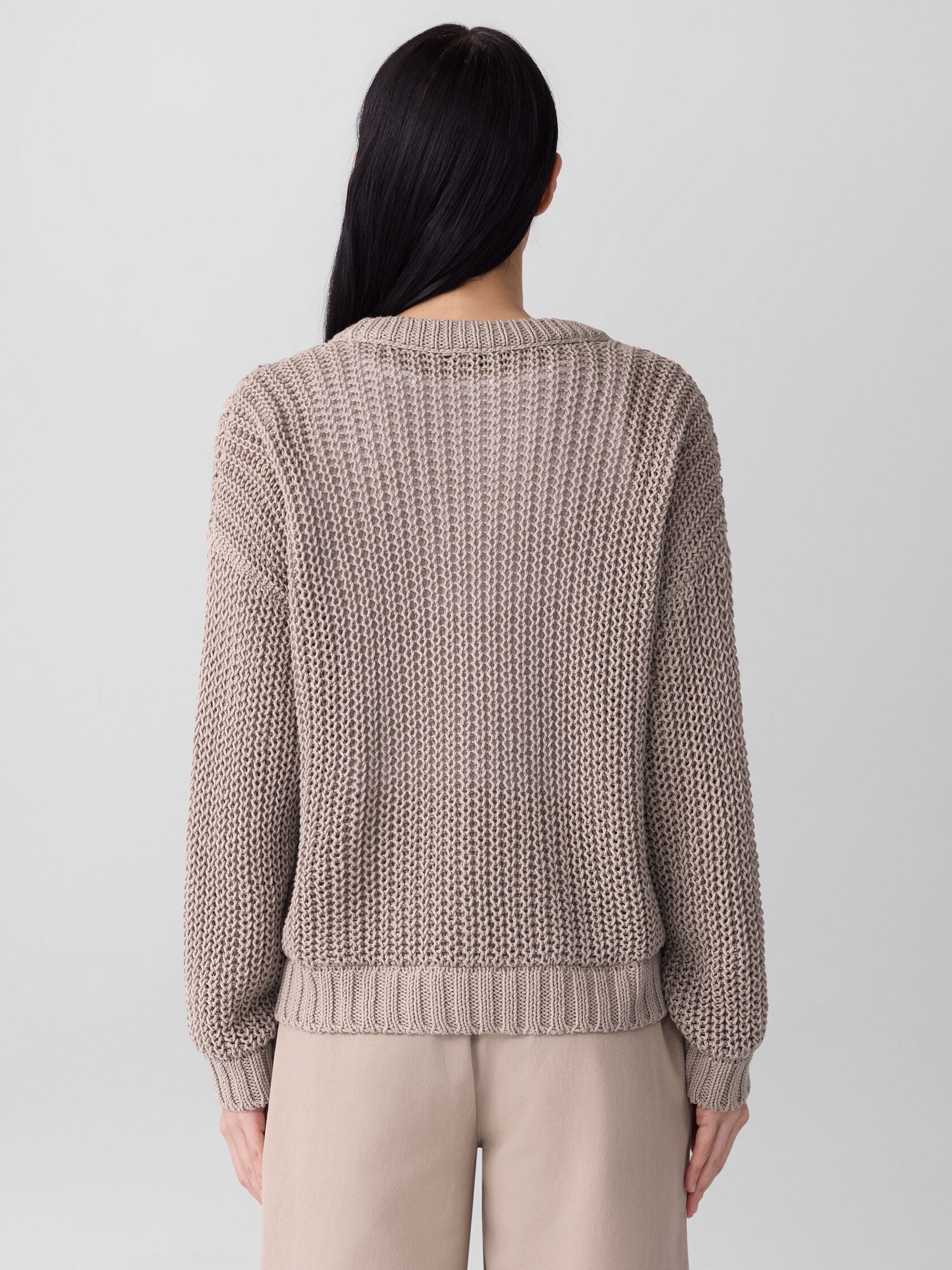 PERUVIAN ORGANIC COTTON CORD CREW NECK TOP