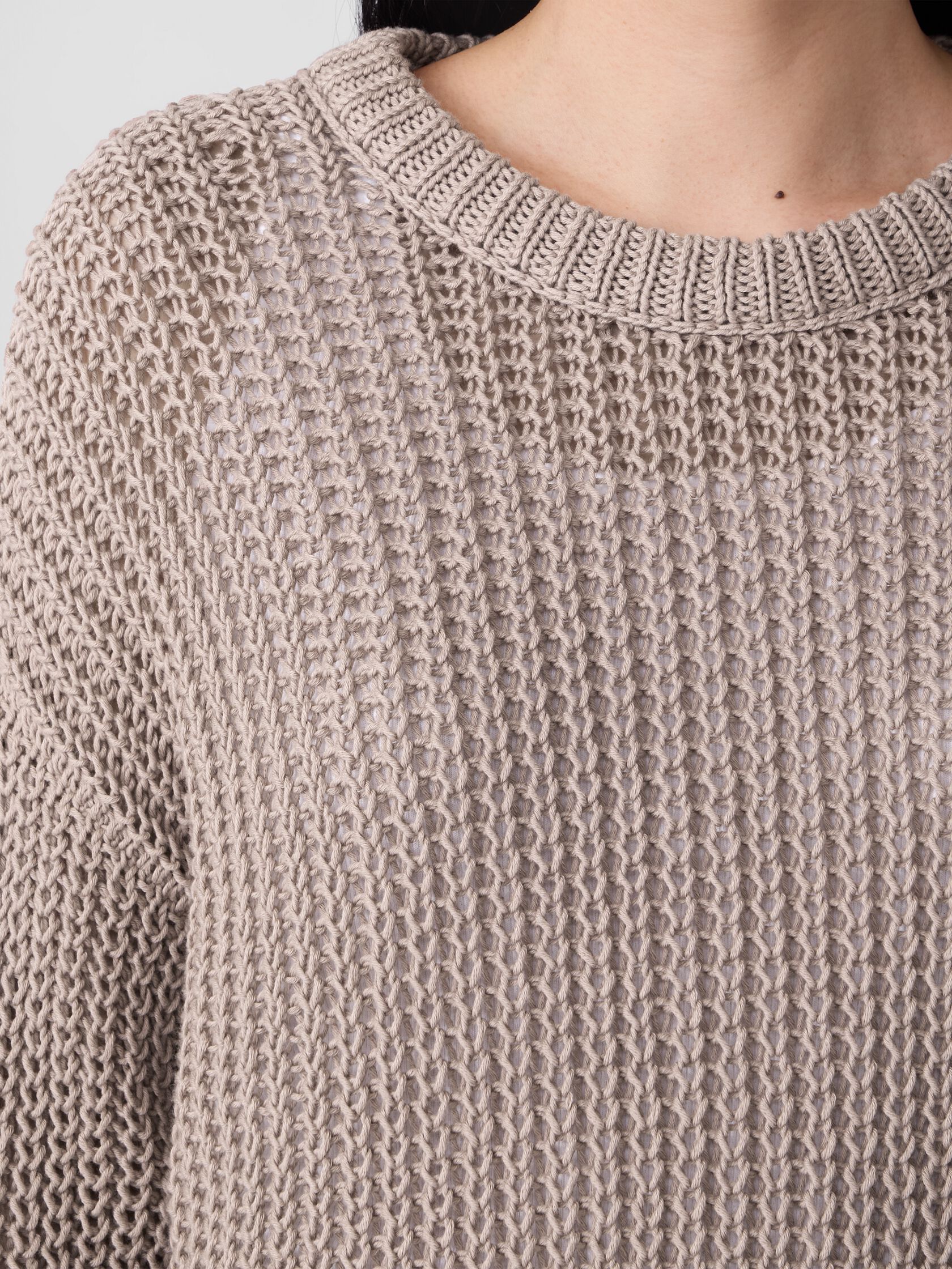 PERUVIAN ORGANIC COTTON CORD CREW NECK TOP