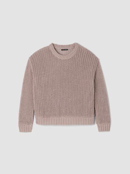 PERUVIAN ORGANIC COTTON CORD CREW NECK TOP