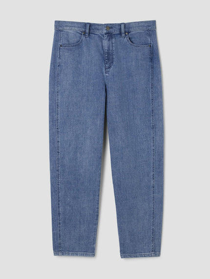 COTTON STRETCH DENIM LANTERN JEAN