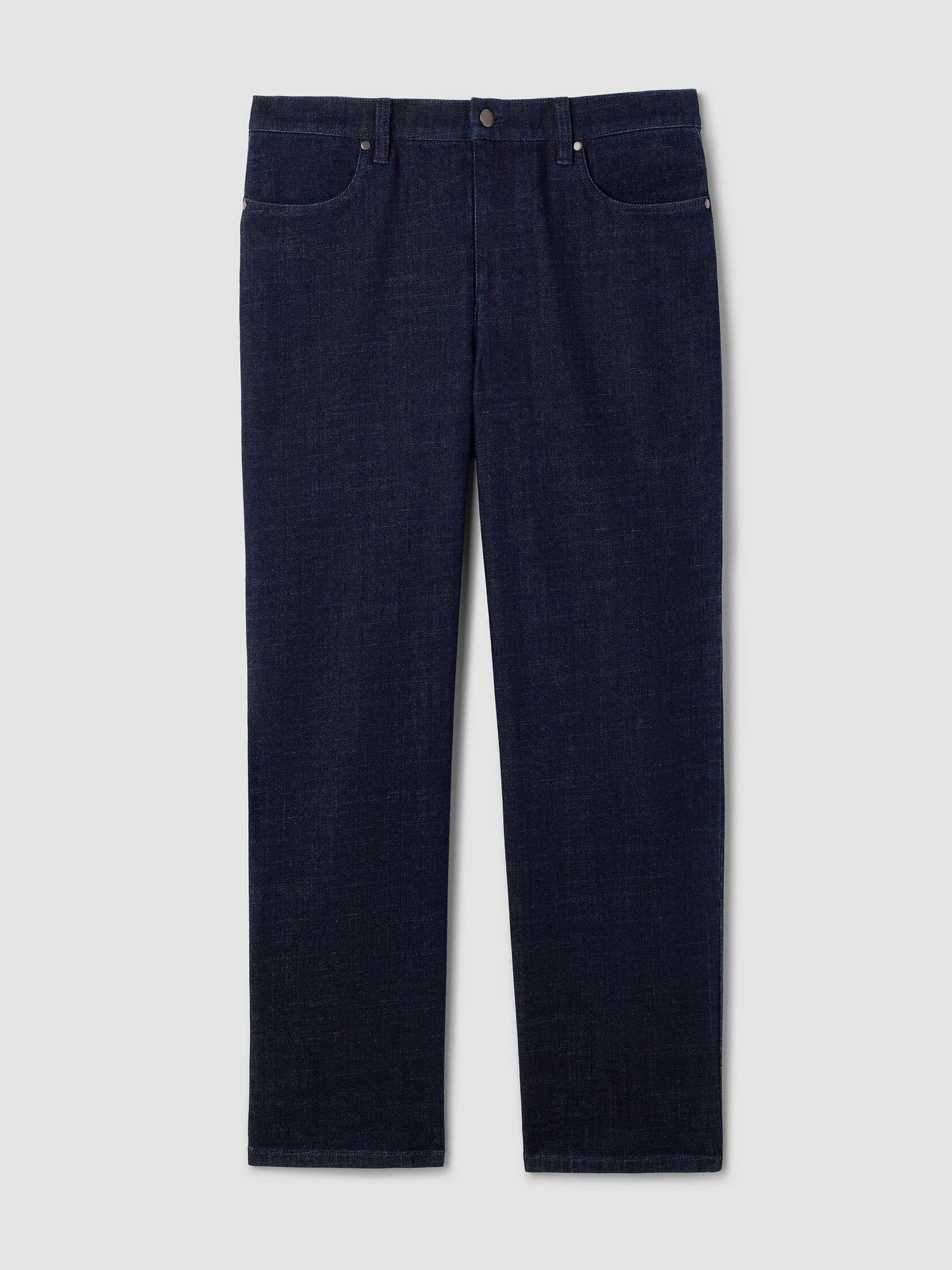 COTTON STRETCH DENIM STRAIGHT JEAN