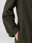 LIGHTWEIGHT BOILED WOOL HIGH COLLAR JACKET